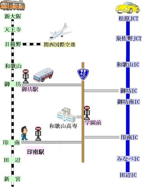 和歌山高専アクセスマップ